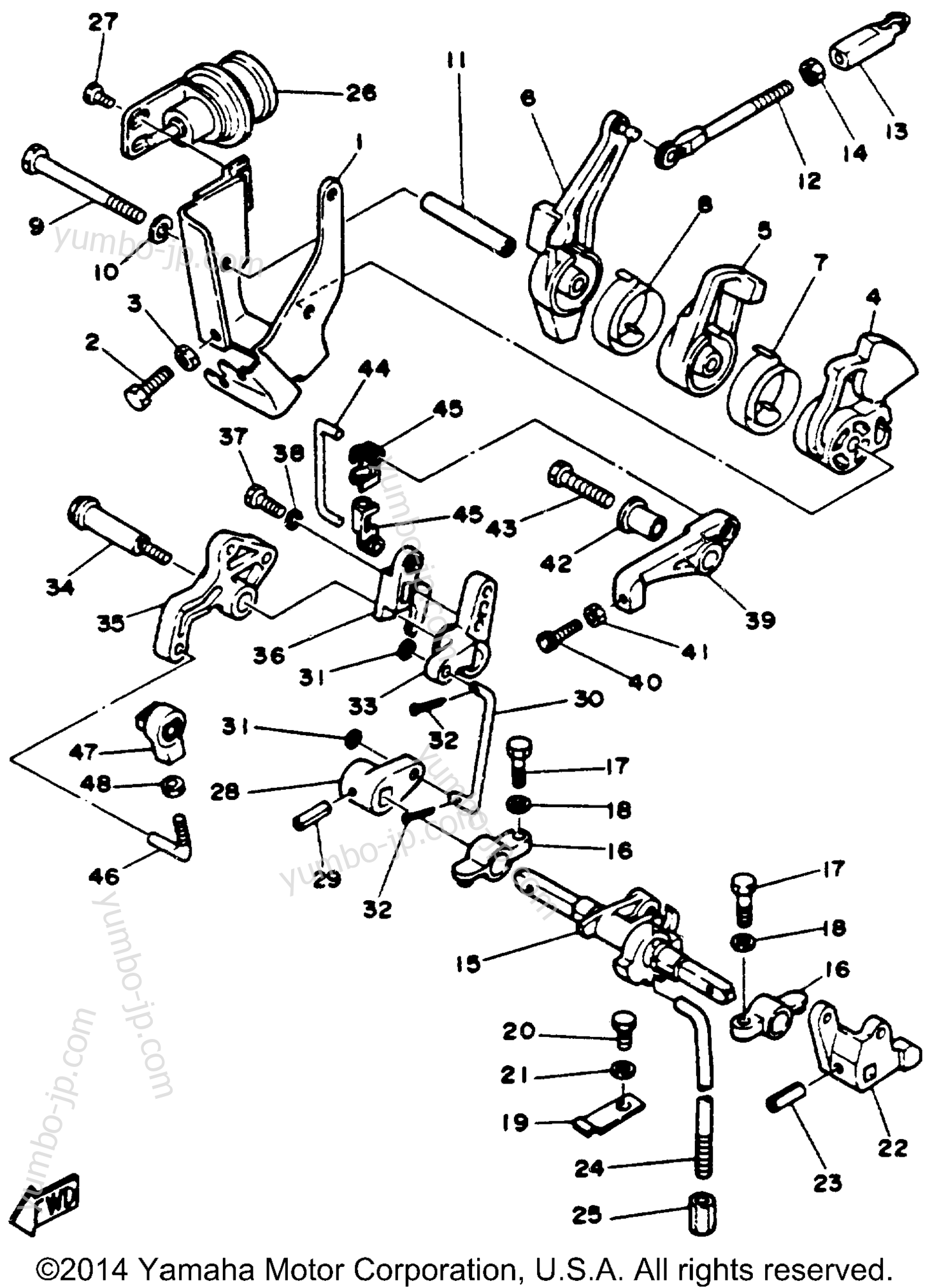 Control Engine для лодочных моторов YAMAHA 25MSHR 1993 г.
