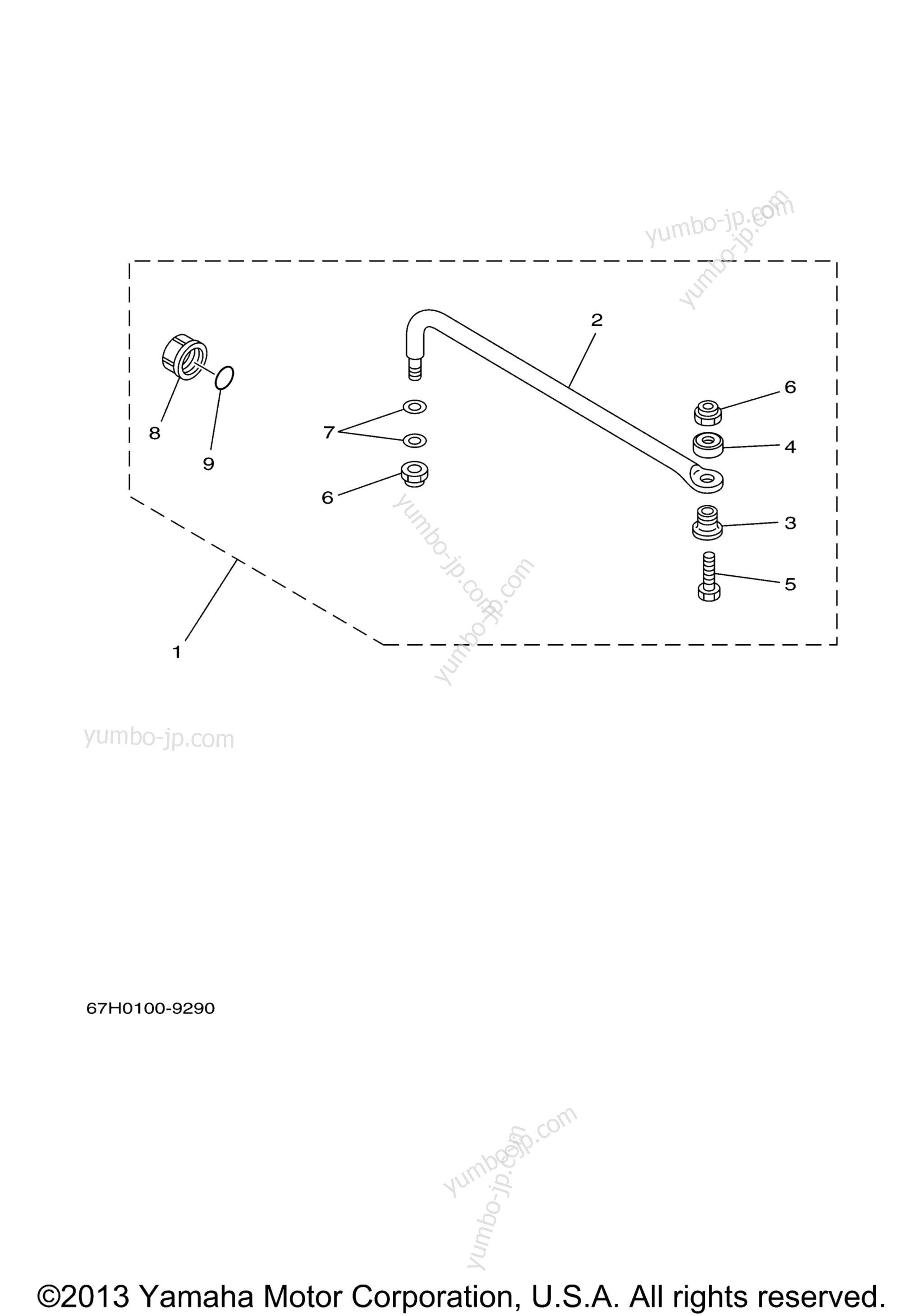 Steering Guide для лодочных моторов YAMAHA V150TLR (0405) 6J9-1009041~1010913 2006 г.