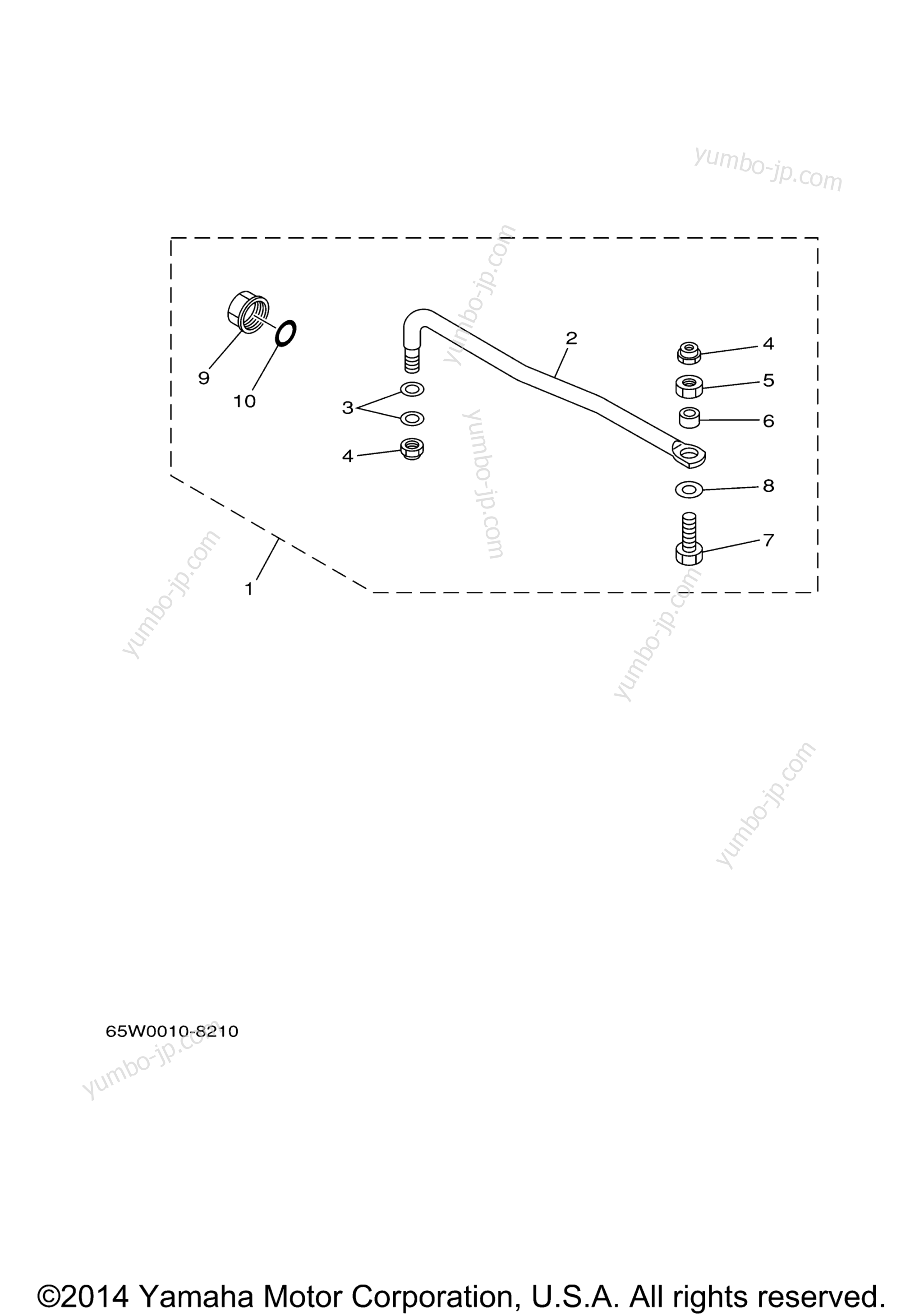 Steering Guide для лодочных моторов YAMAHA F40MLH (0406) 67C-1028012~1035036 2006 г.