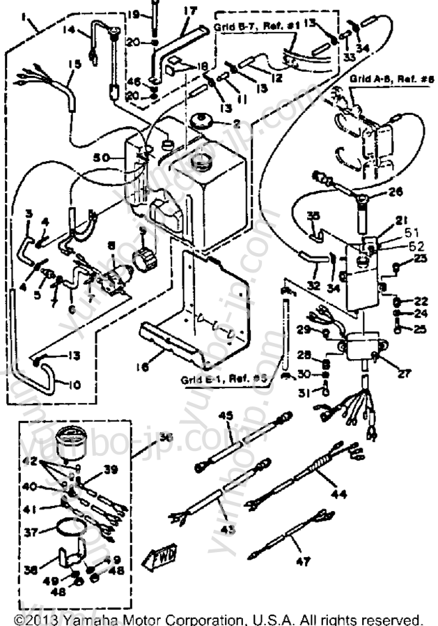 OIL TANK для лодочных моторов YAMAHA 115ETXN 1984 г.