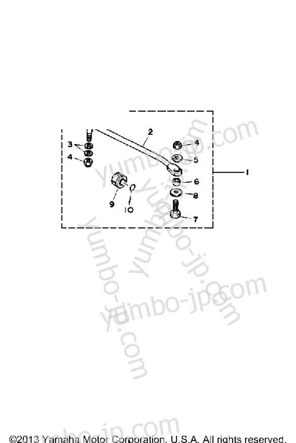 Steering Guide Attachment для лодочных моторов YAMAHA PRO50 (P50TLRP) 1991 г.