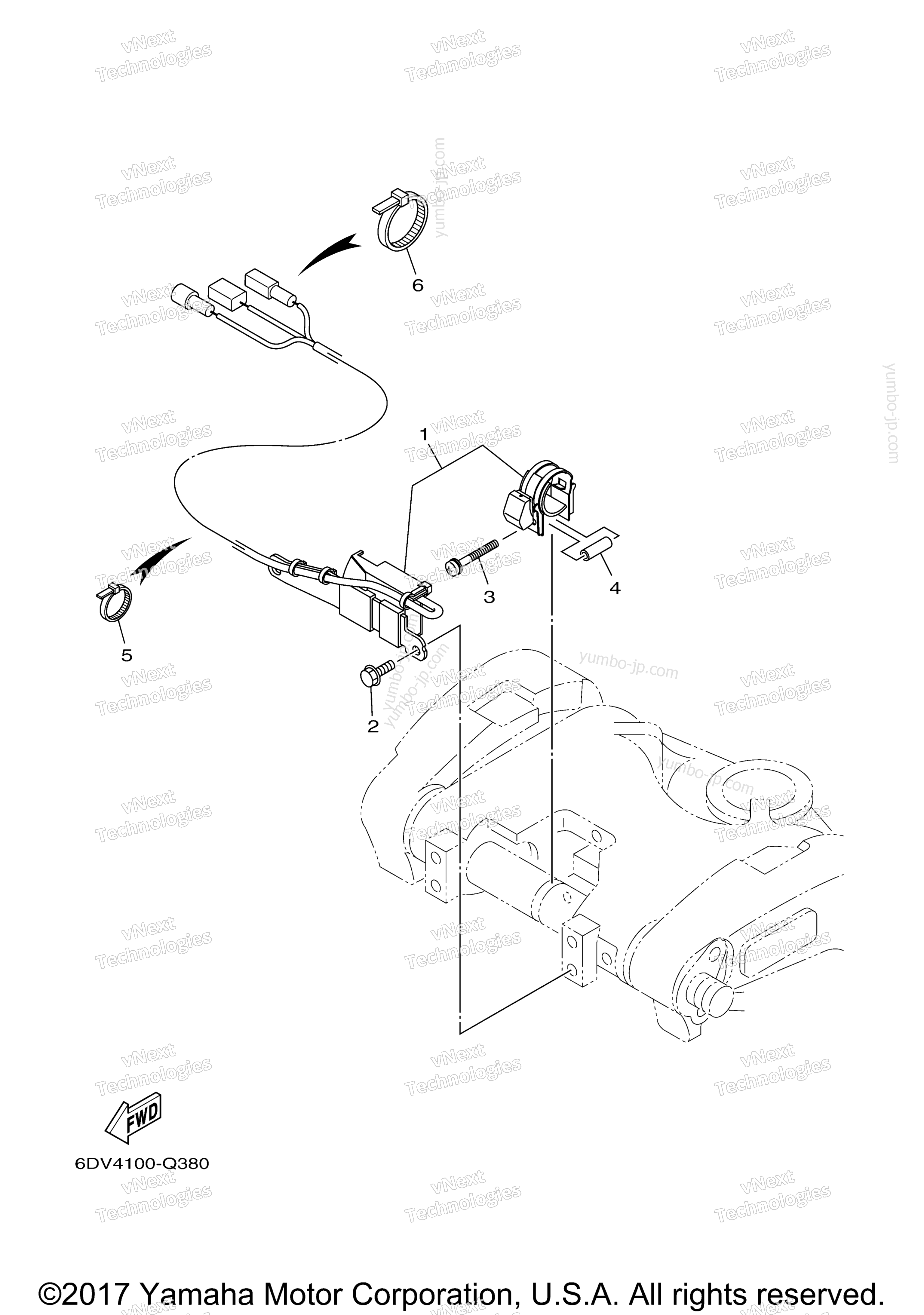 Optional Parts 2 for outboards YAMAHA F200XCA (0117) 2006 year
