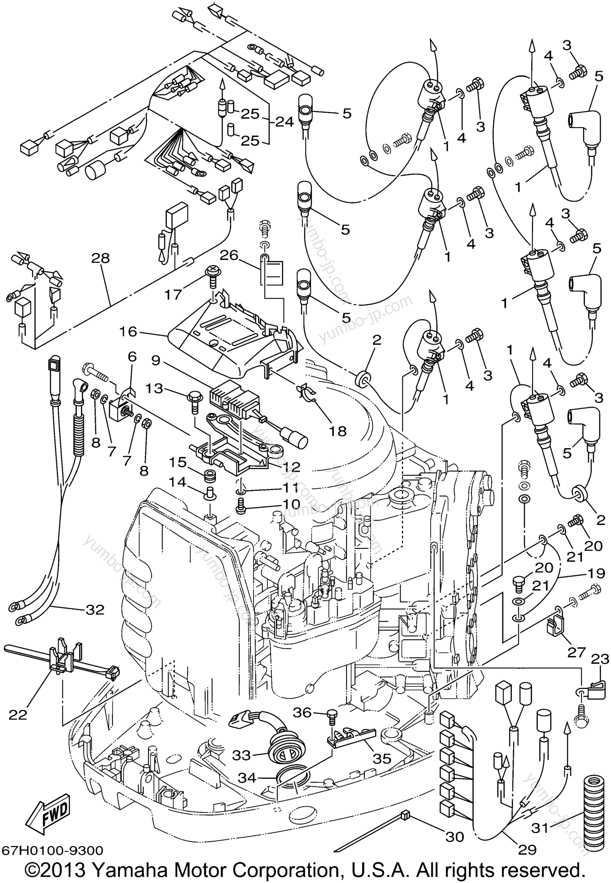 Electrical 2 для лодочных моторов YAMAHA PX150TLRX 1999 г.