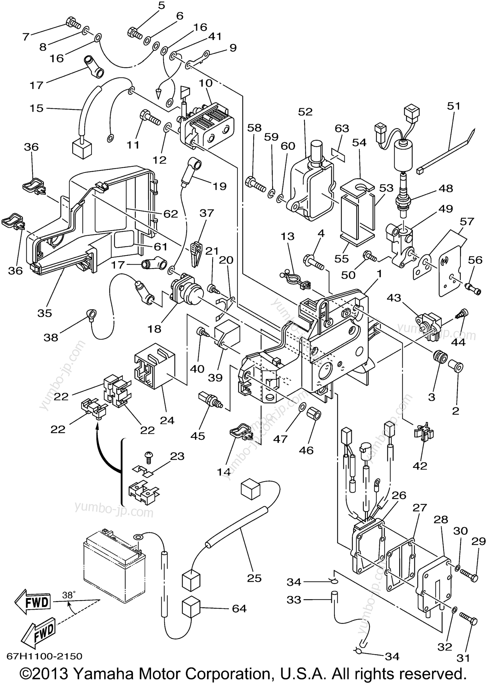 Electrical 3 for outboards YAMAHA VX150TLRA 2002 year