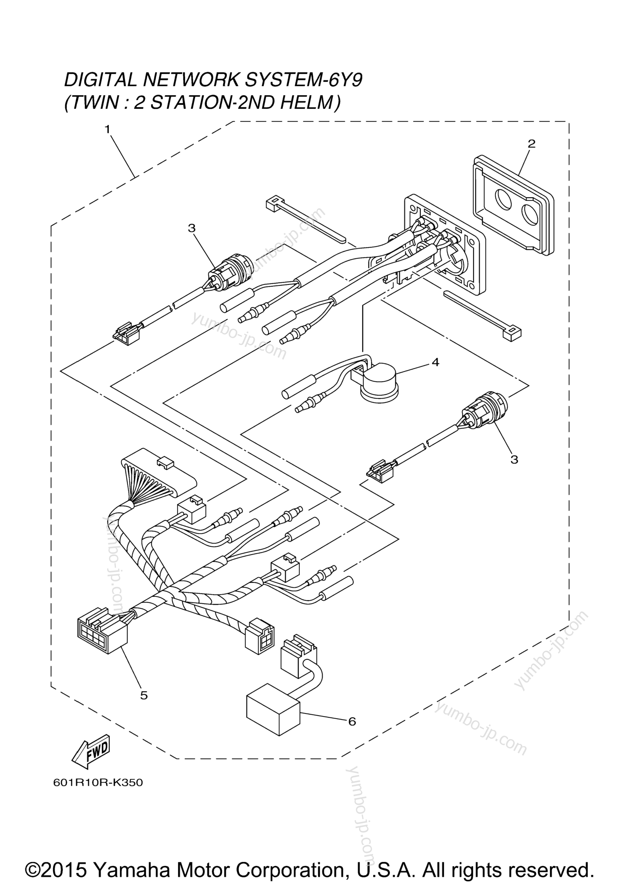 Clp Switch Panel Twin (2Nd Helm) для лодочных моторов YAMAHA REMOCON-20 (2014) 2006 г.