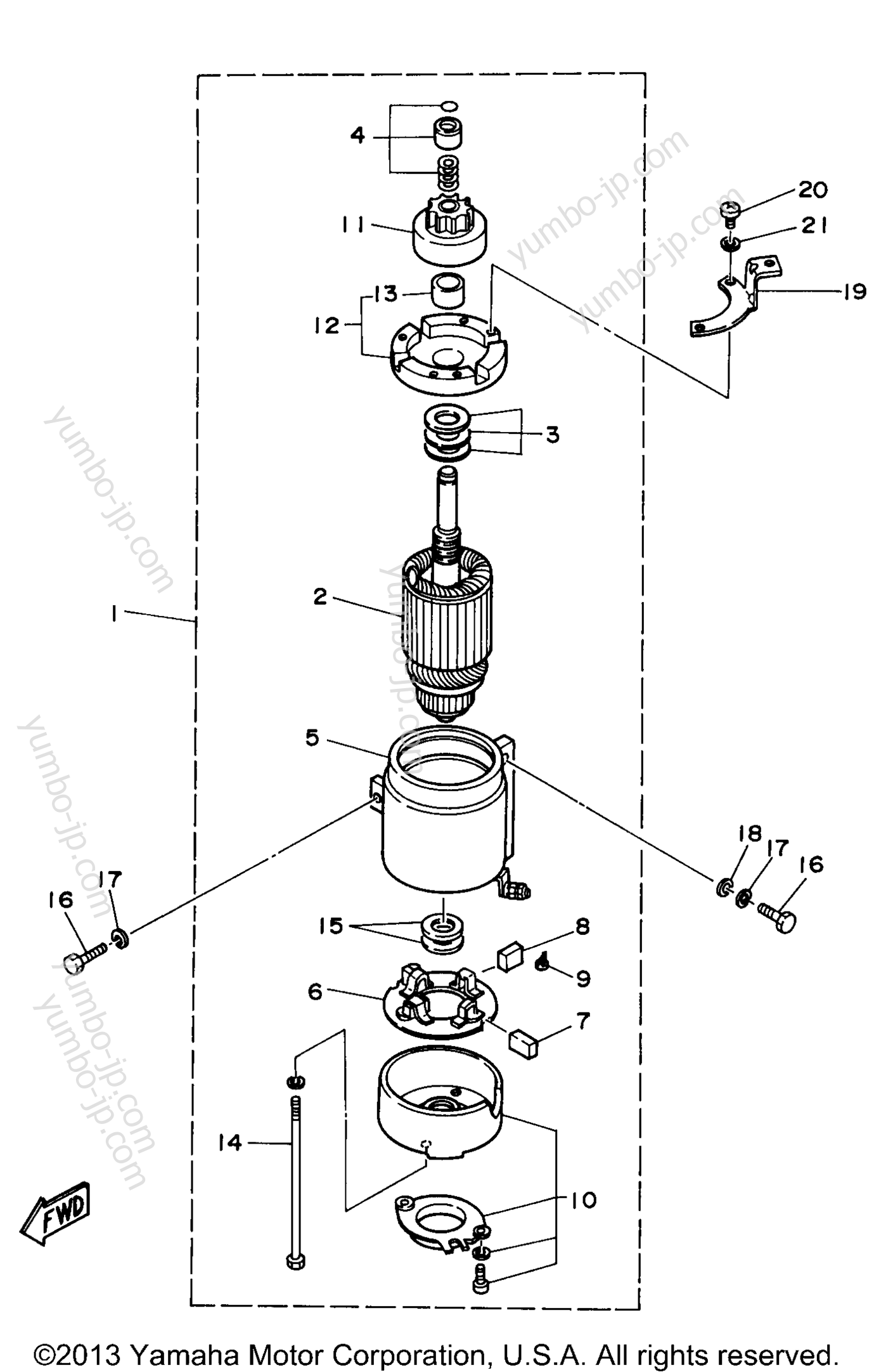 STARTING MOTOR для лодочных моторов YAMAHA C75TLRX 1999 г.