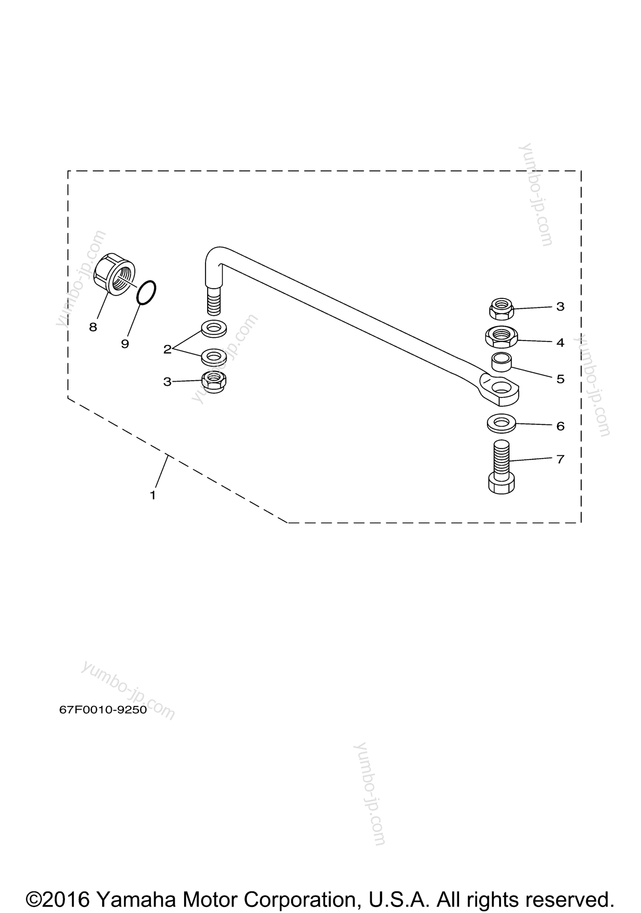 Steering Guide для лодочных моторов YAMAHA F75LA (0116) 2006 г.