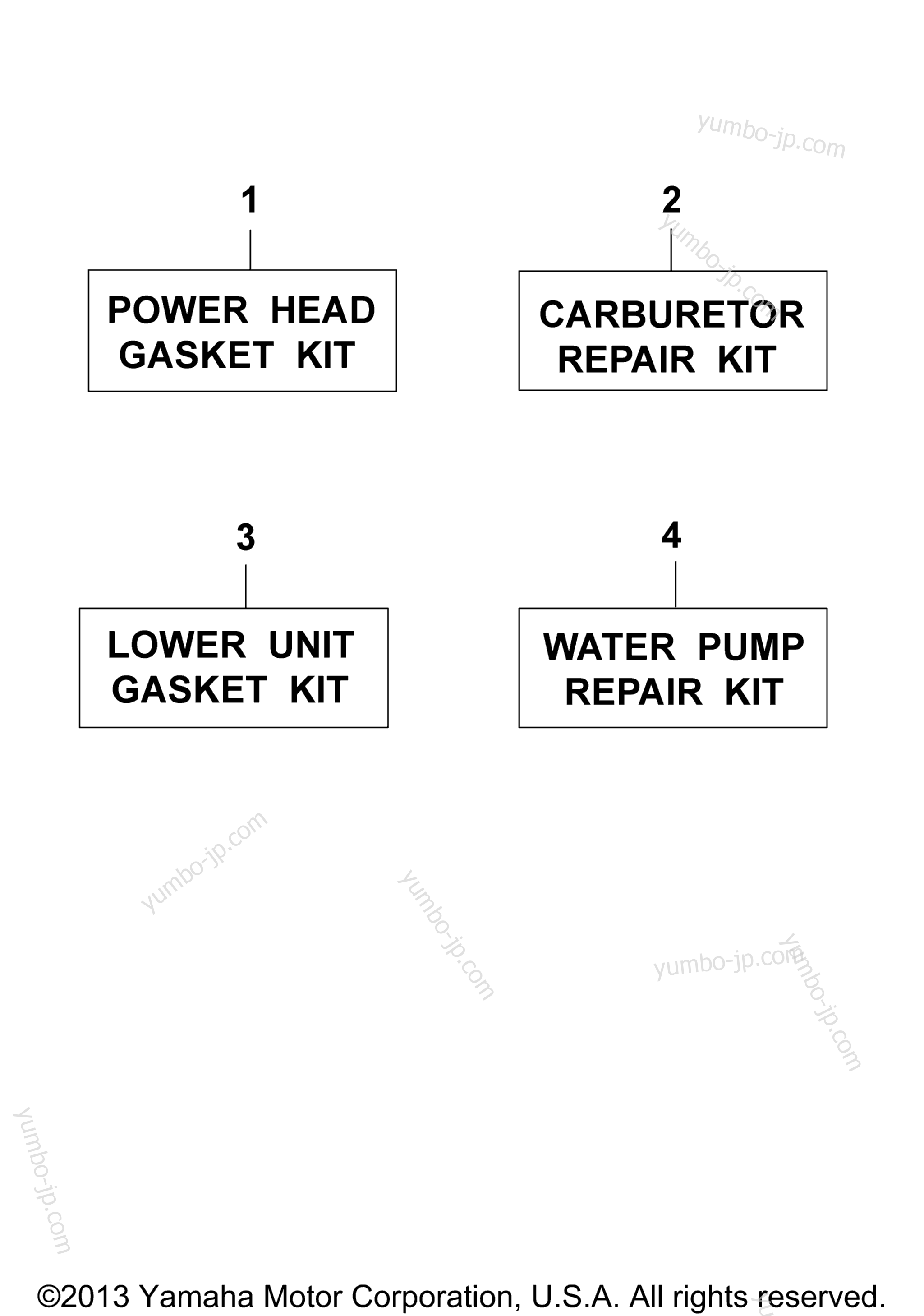 Repair Kit для лодочных моторов YAMAHA 5SN 1984 г.