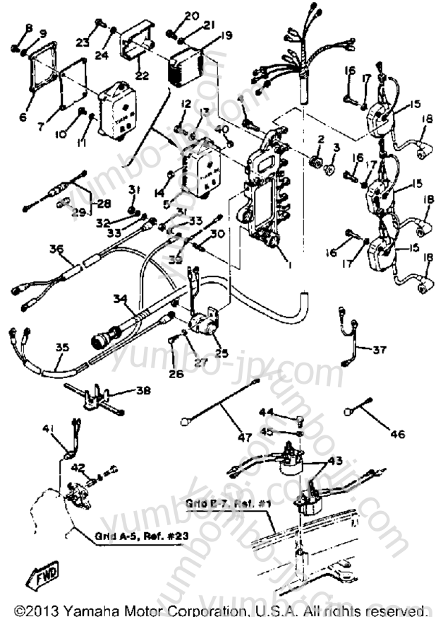 Electric Parts 1 для лодочных моторов YAMAHA 90ETLK 1985 г.