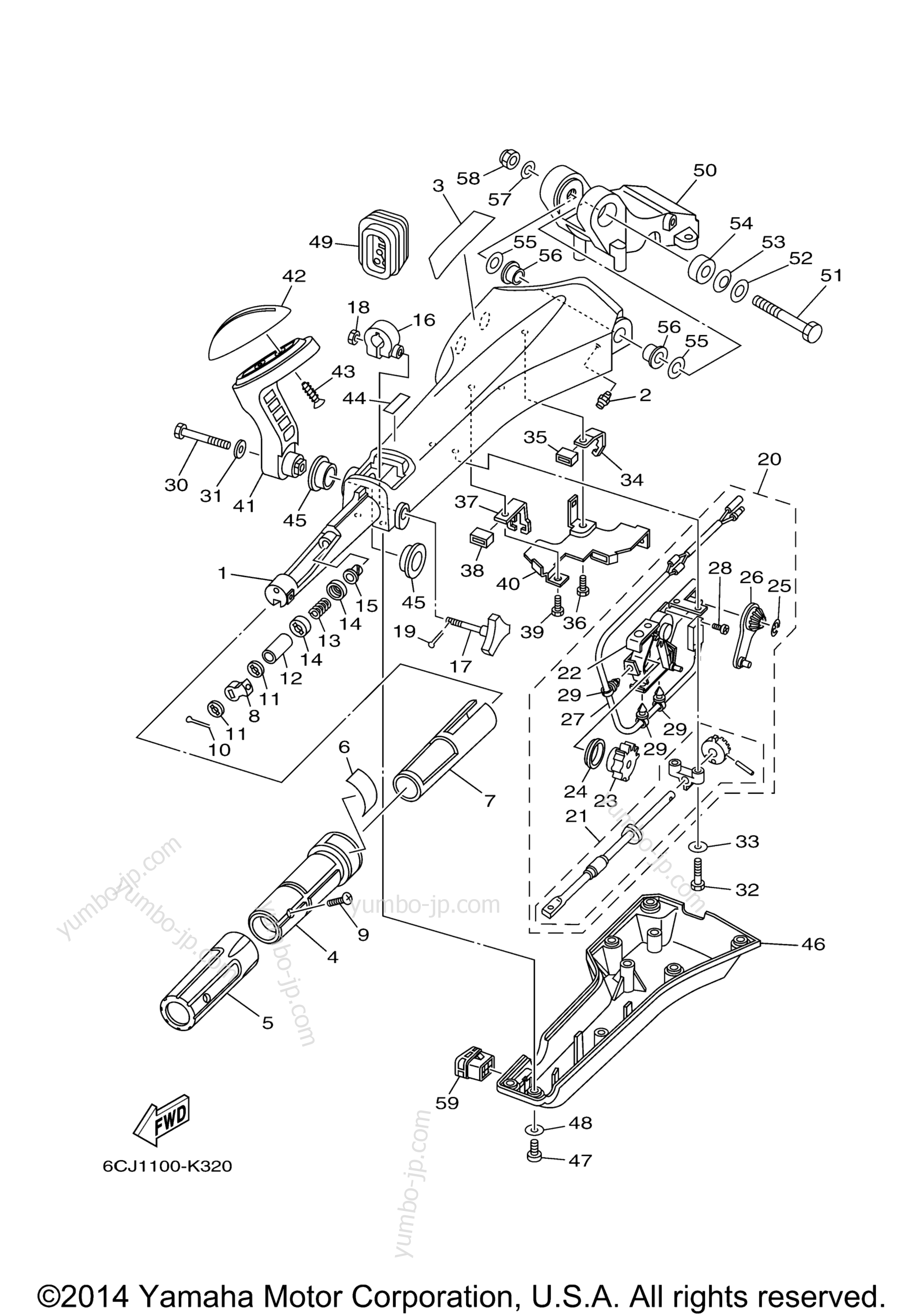 Optional Parts 1 для лодочных моторов YAMAHA F70LA (0410) 2006 г.