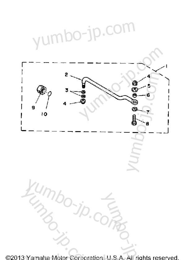 Steering Guide Attachment для лодочных моторов YAMAHA 90ETLG 1988 г.