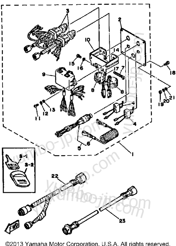 Optional Parts Rigging Accessories-Component Parts для лодочных моторов YAMAHA L200ETXJ 1986 г.