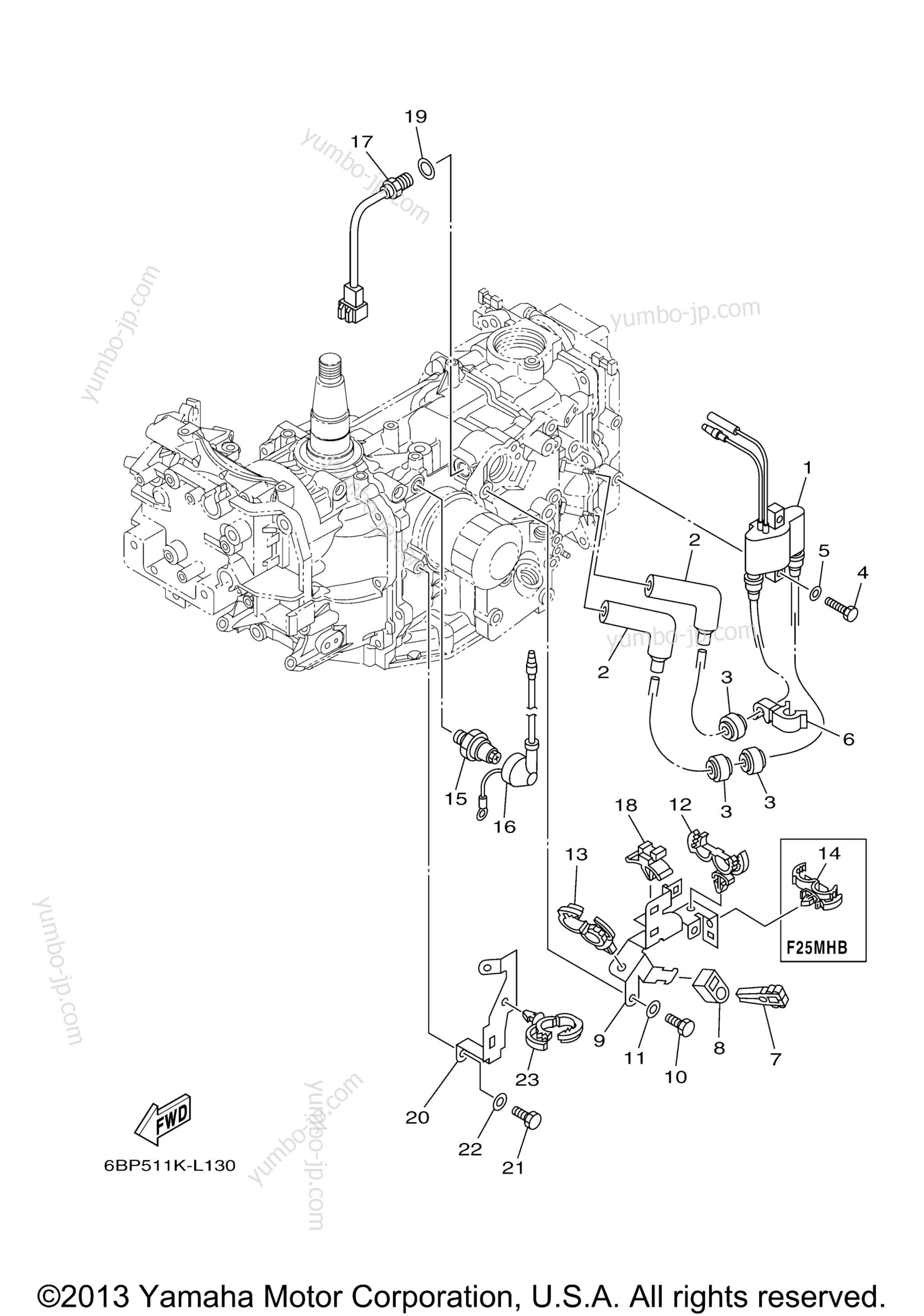 Electrical 2 для лодочных моторов YAMAHA F25LEHB (0113) 2006 г.