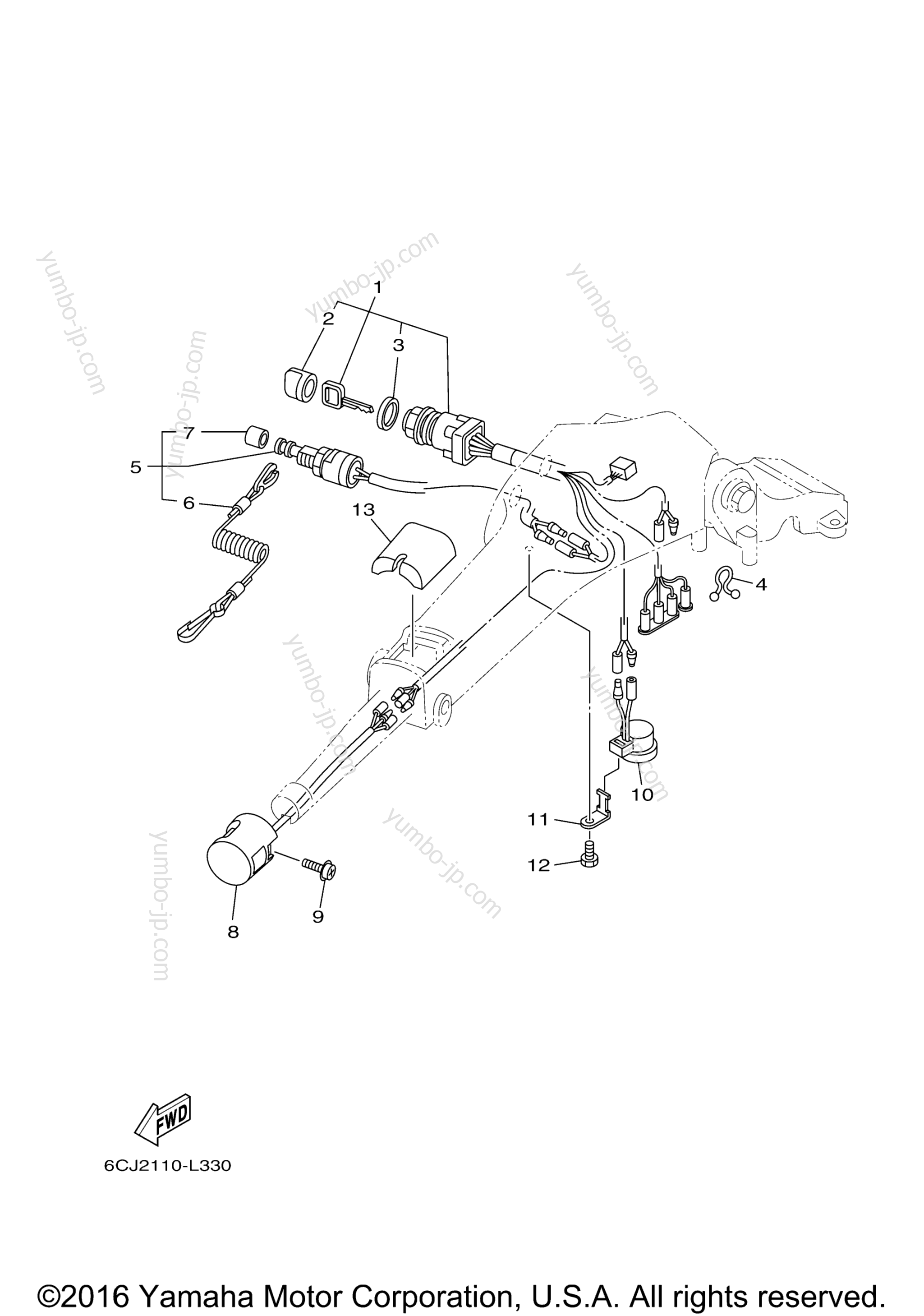 Optional Parts 2 for outboards YAMAHA F115XB (0116) 2006 year