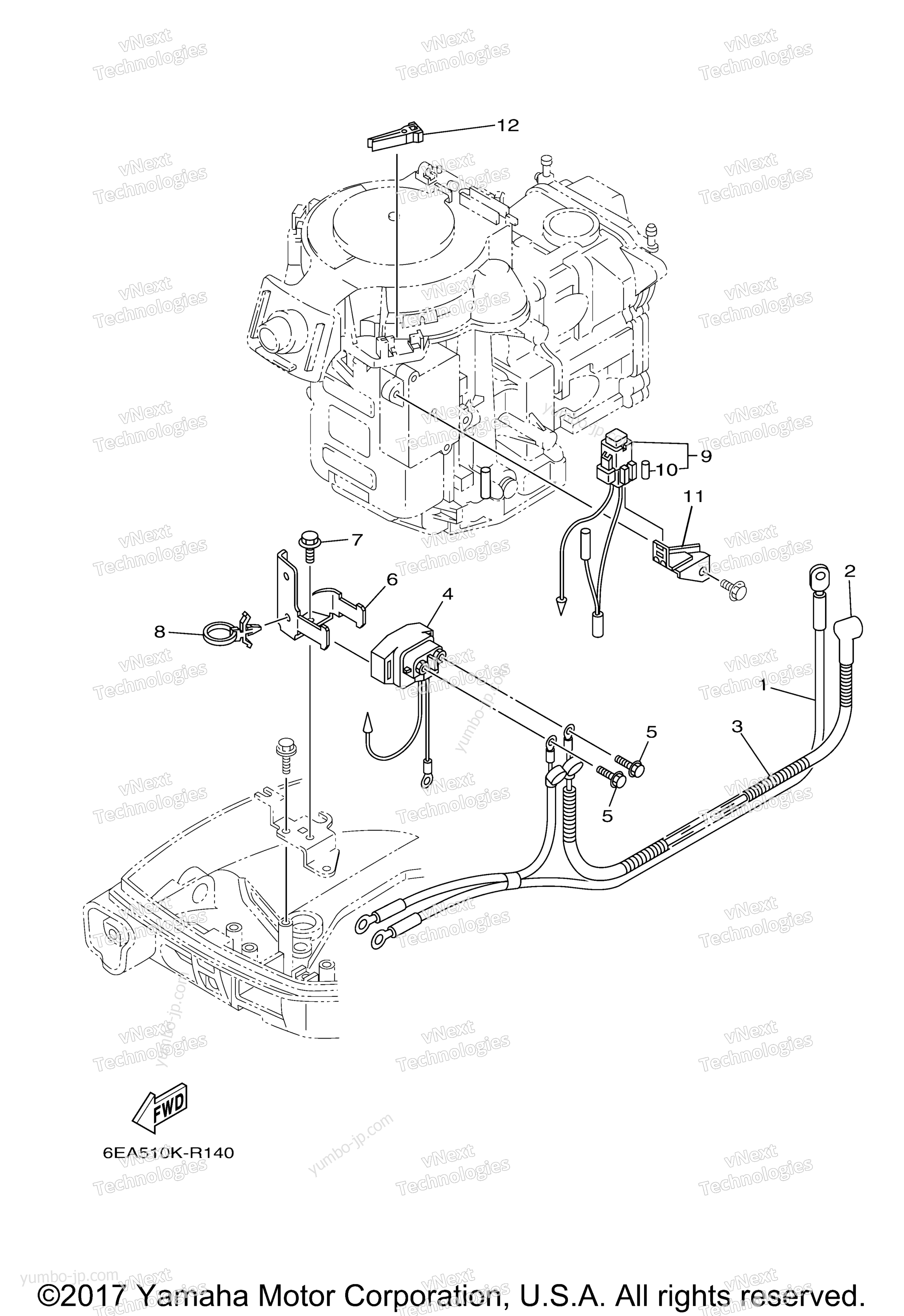 Electrical 2 для лодочных моторов YAMAHA T9.9XWHB (0117) 2006 г.
