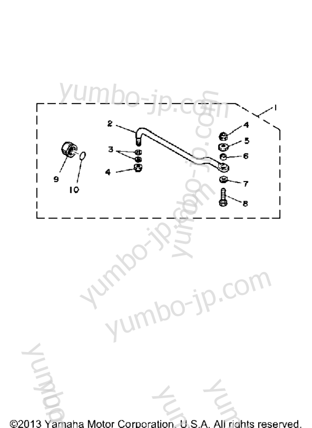 Steering Guide Attachment для лодочных моторов YAMAHA 90ETLF-JD 1989 г.