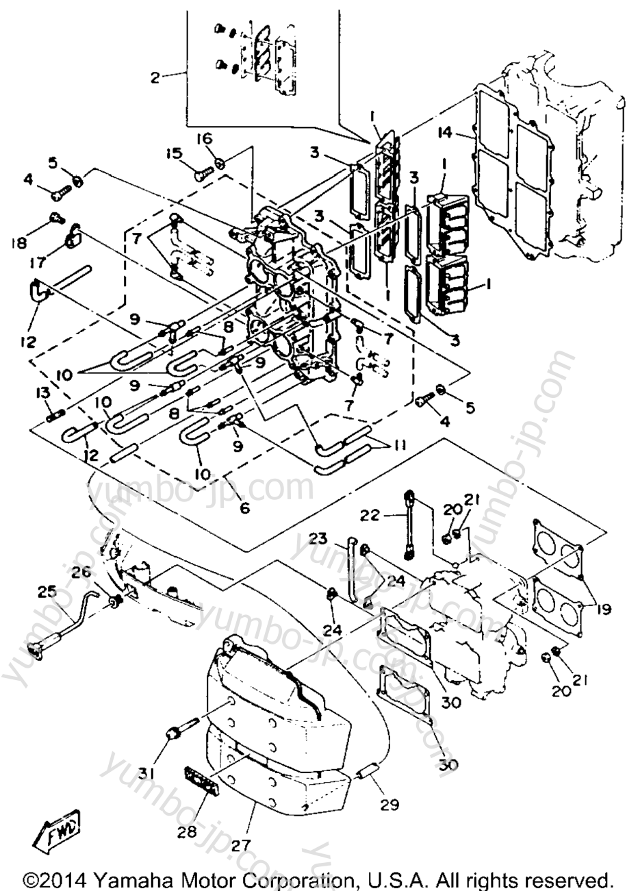 Intake для лодочных моторов YAMAHA P115TLRR 1993 г.