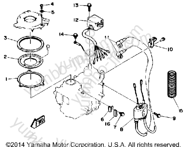 Electric Parts для лодочных моторов YAMAHA 8LF 1989 г.