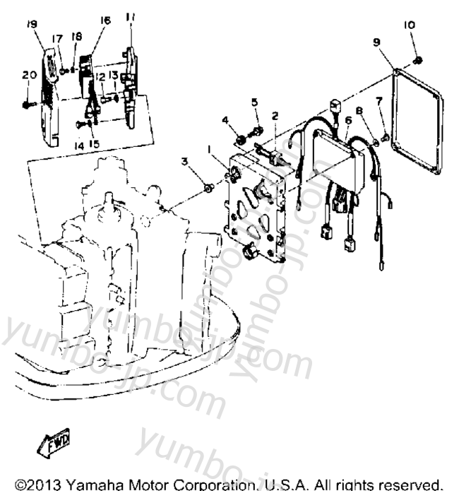 Electric Parts 1 для лодочных моторов YAMAHA 200TJRQ (175TXRQ) 1992 г.