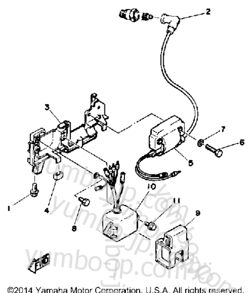 Electric Parts для лодочных моторов YAMAHA 4LD 1990 г.