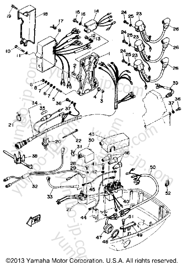 Electric Parts 1 для лодочных моторов YAMAHA P60TLHQ 1992 г.