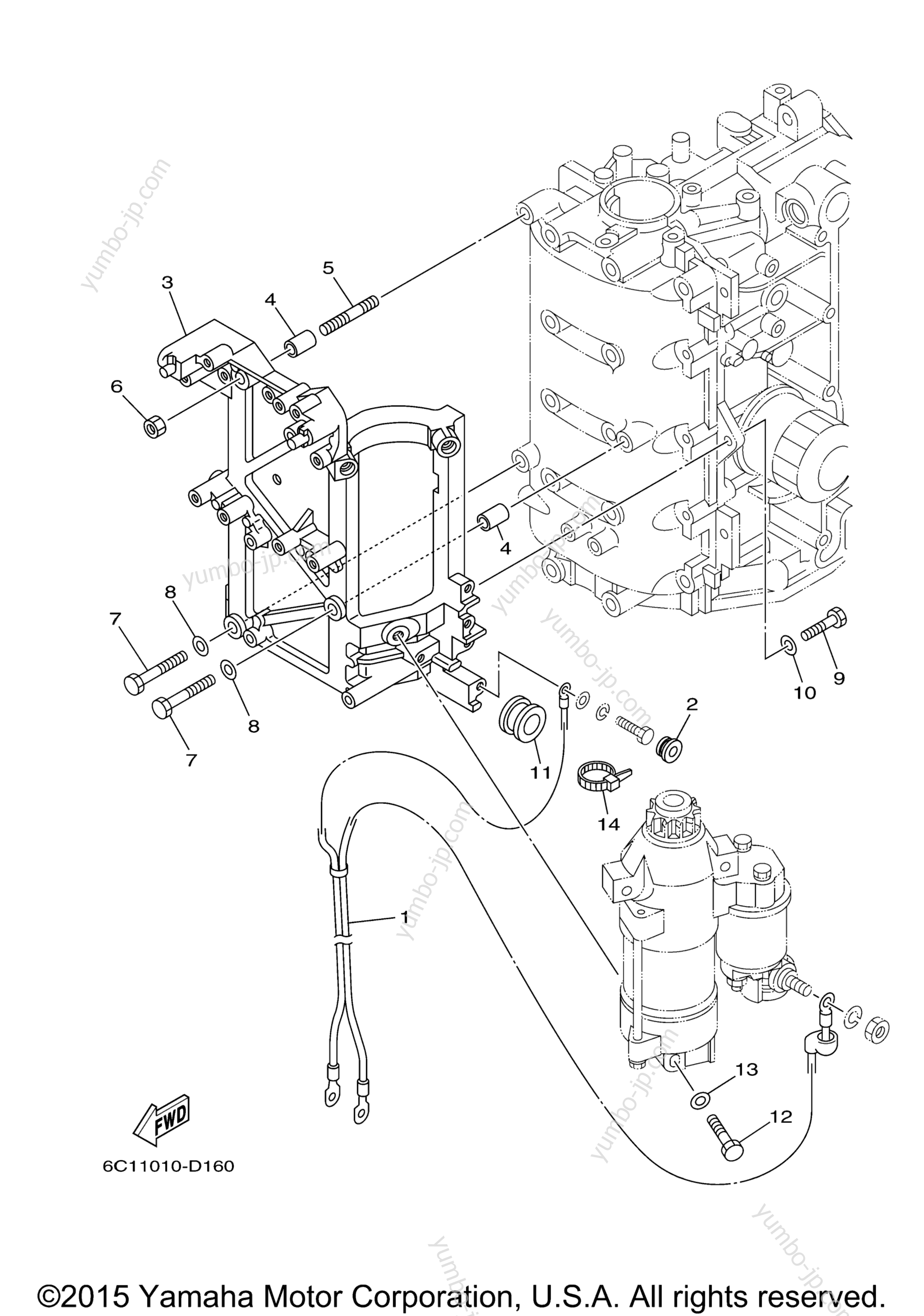 Electrical 4 для лодочных моторов YAMAHA F50LA (0412) 2006 г.