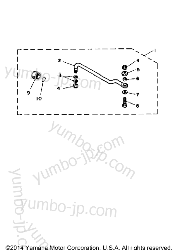 Steering Guide Attachment для лодочных моторов YAMAHA P50TLRQ 1992 г.