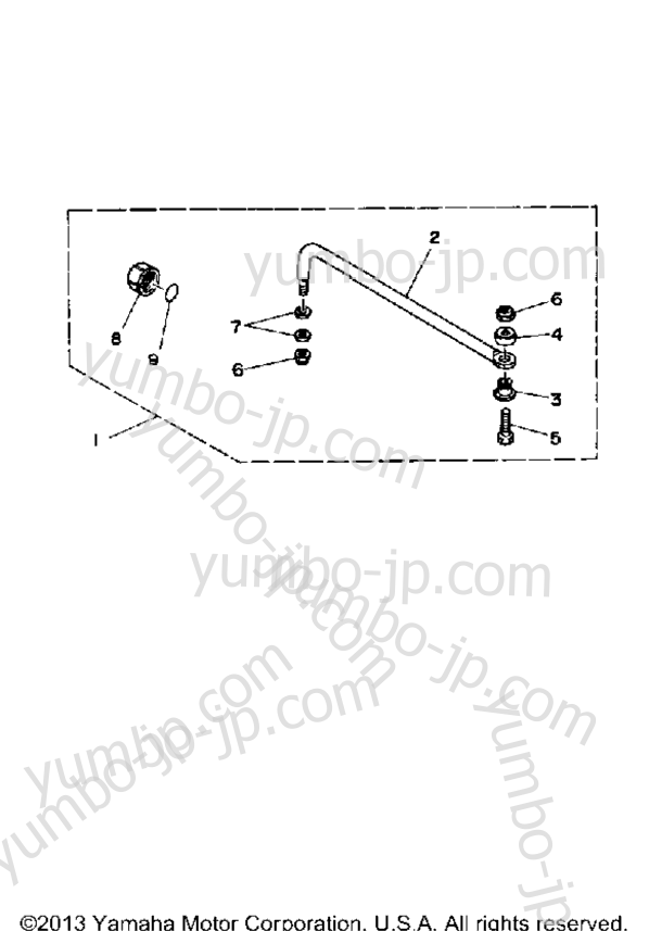 Steering Guide Attachment для лодочных моторов YAMAHA PROV150LG 1988 г.