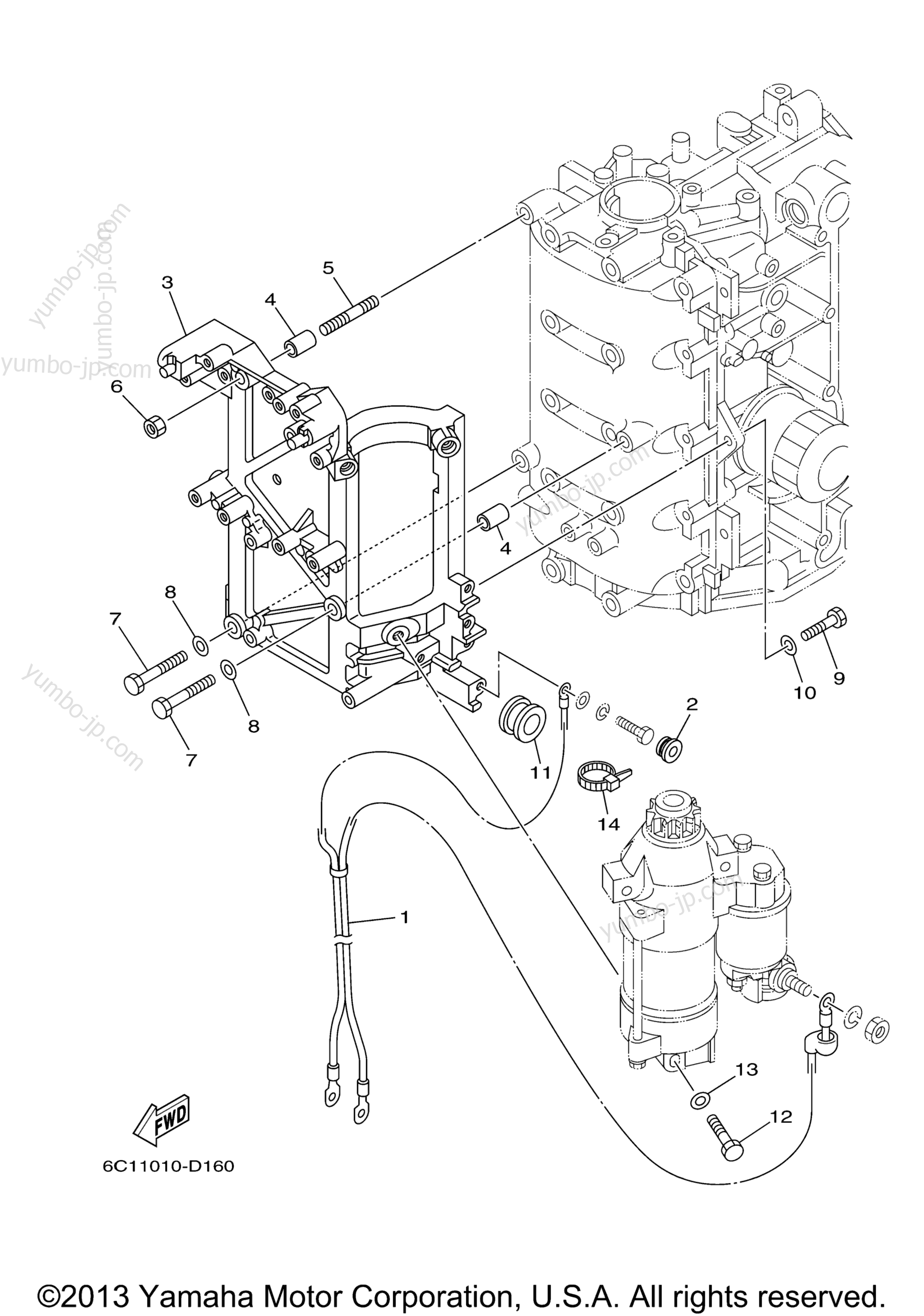 Electrical 4 для лодочных моторов YAMAHA F60TJR_041 (0411) 2006 г.
