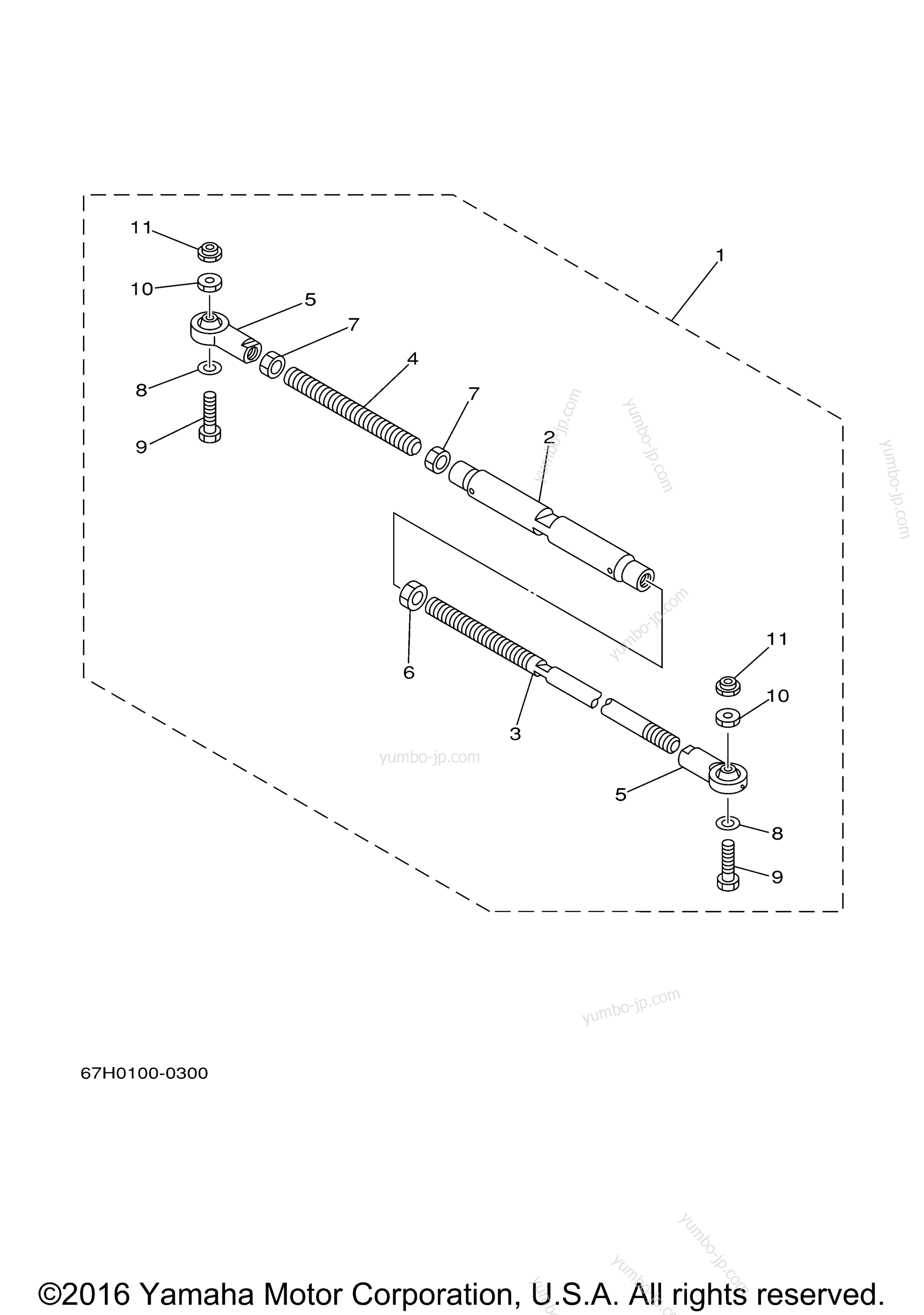 Steering Guide для лодочных моторов YAMAHA LF250XB (0616) 2006 г.