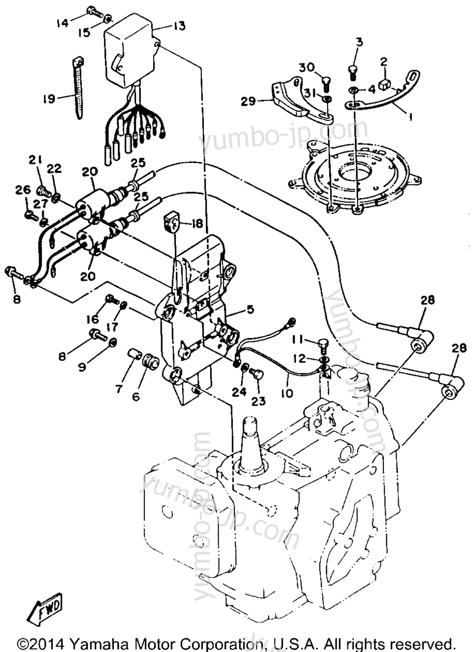 Electric Parts 1 для лодочных моторов YAMAHA C30ELRR 1993 г.