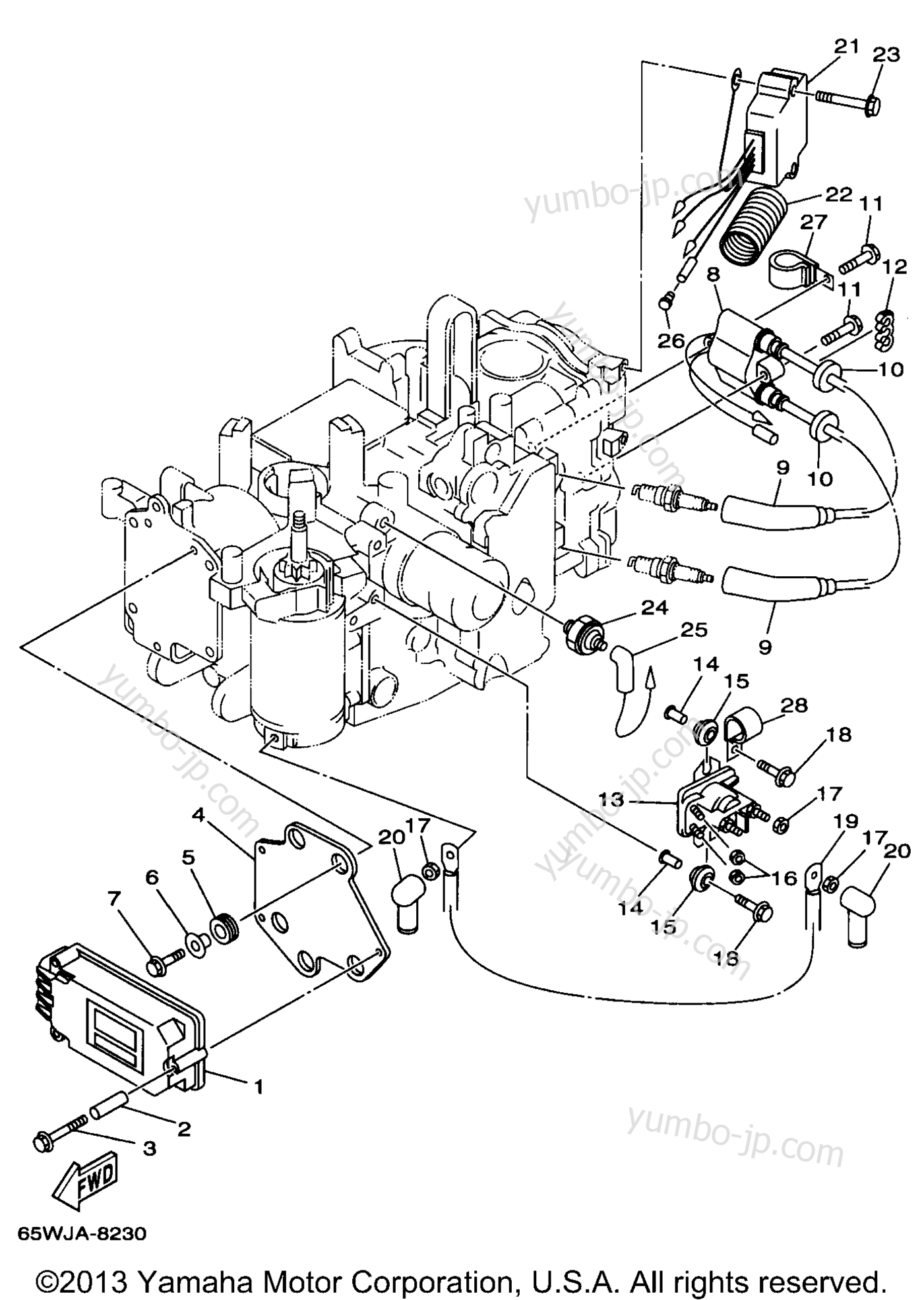 Electrical 1 для лодочных моторов YAMAHA F25ELHW 1998 г.