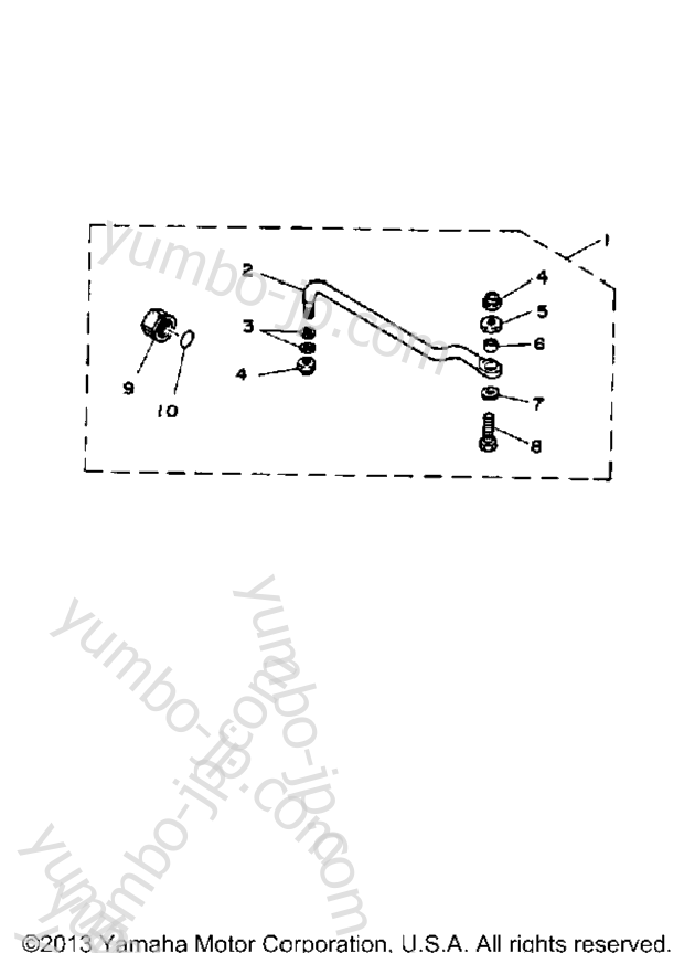 Steering Guide Attachment для лодочных моторов YAMAHA 70ETLD 1990 г.