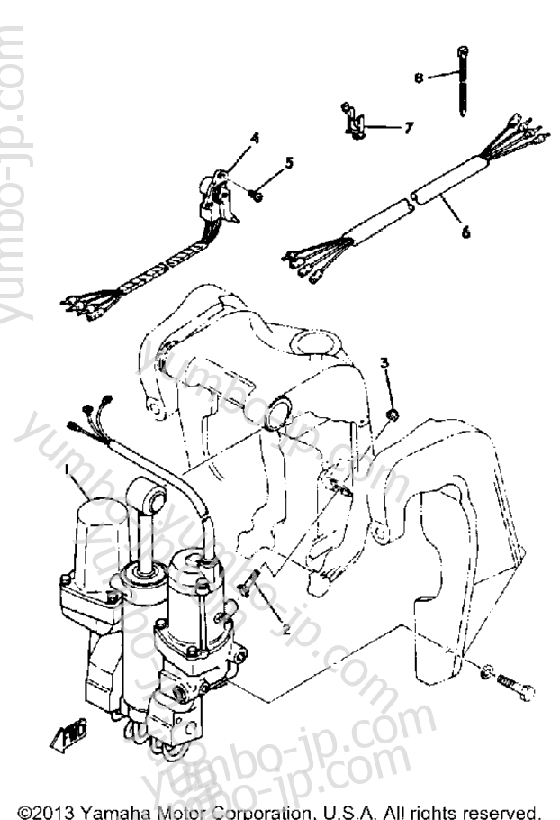Power Trim Tilt Sender для лодочных моторов YAMAHA 90ETXN 1984 г.