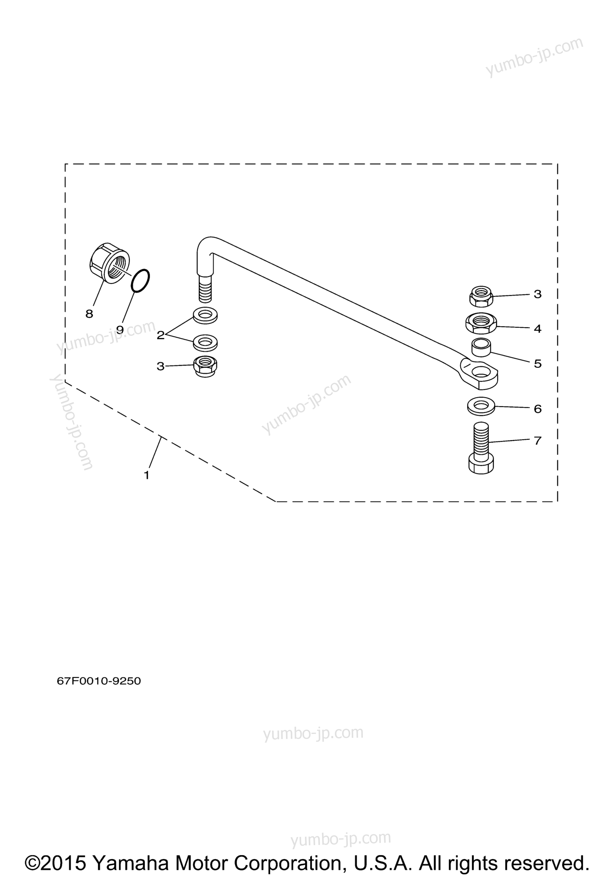 Steering Guide для лодочных моторов YAMAHA F90TLR_041 (0411) 2006 г.