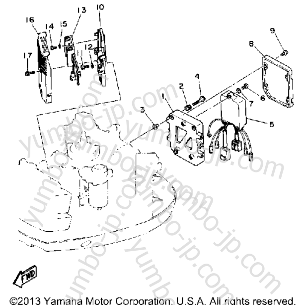 Electric Parts 1 для лодочных моторов YAMAHA 115ETLD_JD (115ETLD-JD) 1990 г.