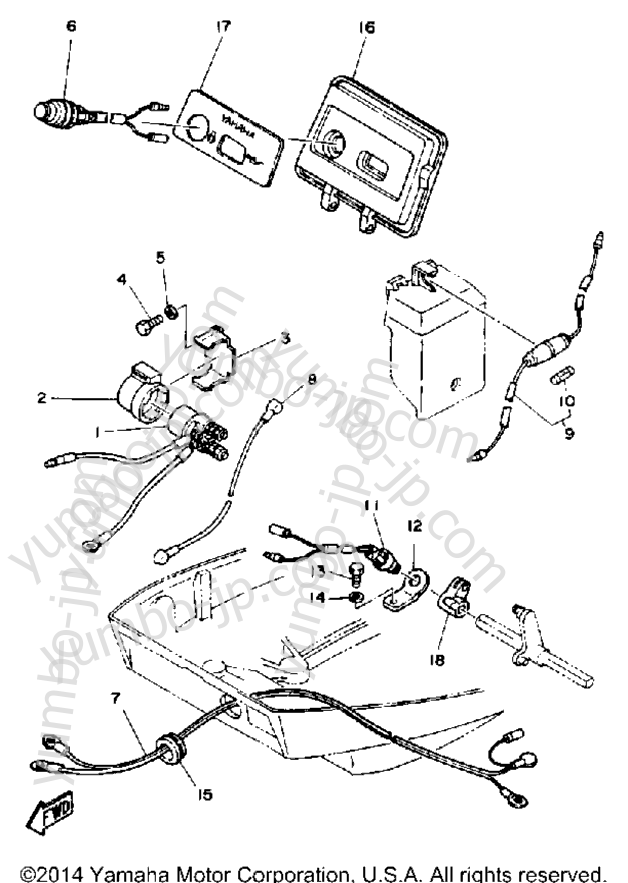 Electric Parts 1 (Eh) для лодочных моторов YAMAHA T9.9ELRP 1991 г.