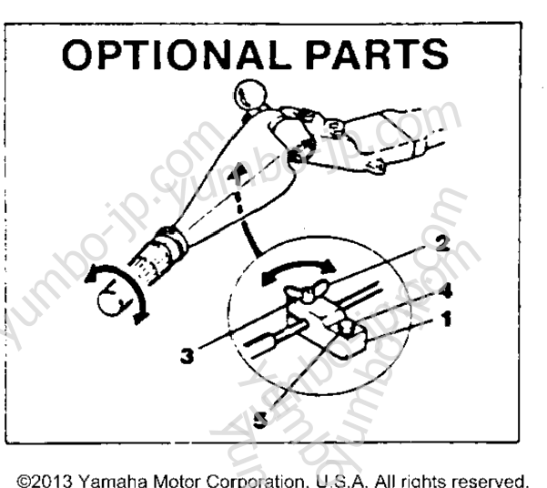 Steering Friction for outboards YAMAHA 50ETLK 1985 year