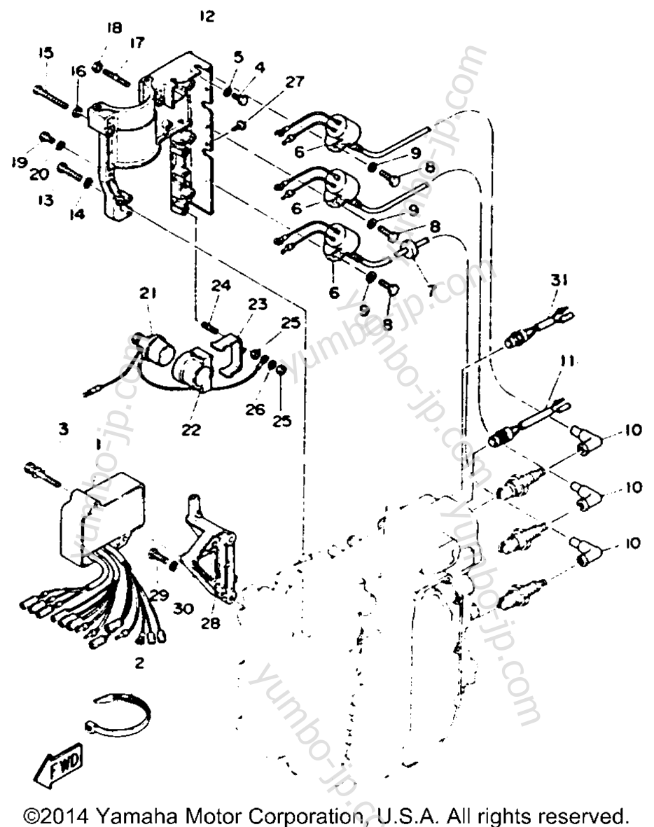 Electric Parts 1 для лодочных моторов YAMAHA 50EJRR 1993 г.