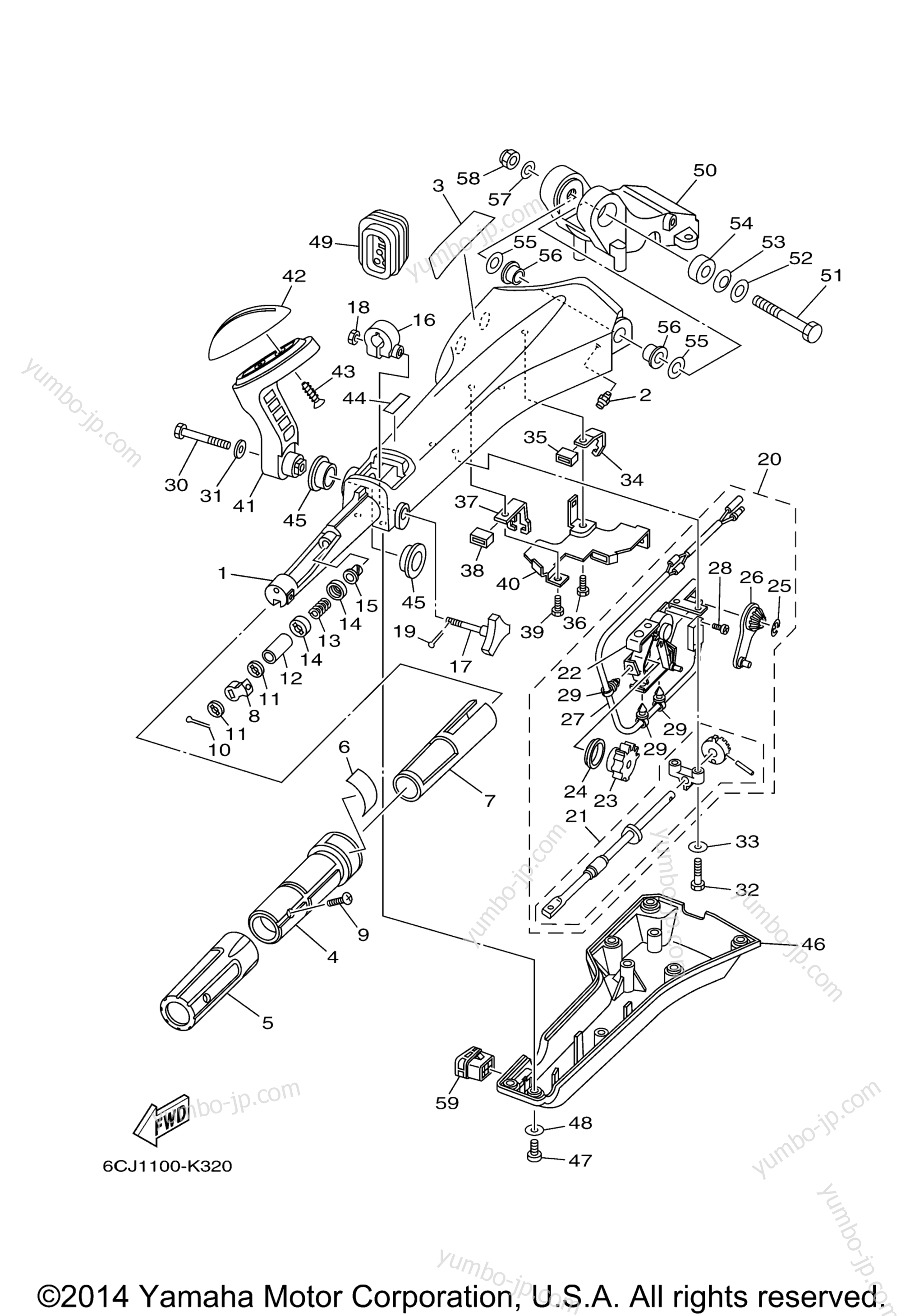 Optional Parts 1 for outboards YAMAHA F70LA (0310) 2006 year