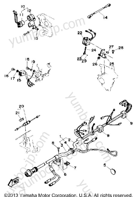 Electrical 2 (C25e) для лодочных моторов YAMAHA CV25EMLD 1990 г.