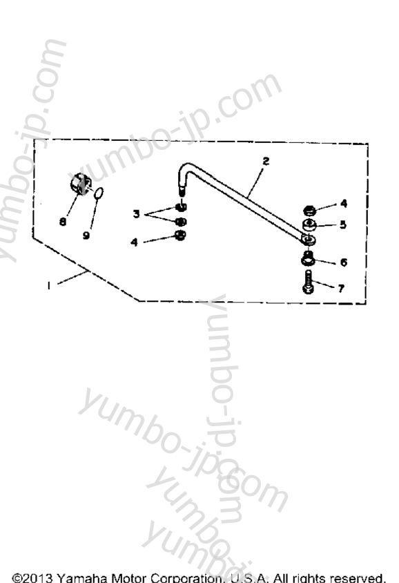 Steering Guide Attachment для лодочных моторов YAMAHA V6SPECIALX 1986 г.