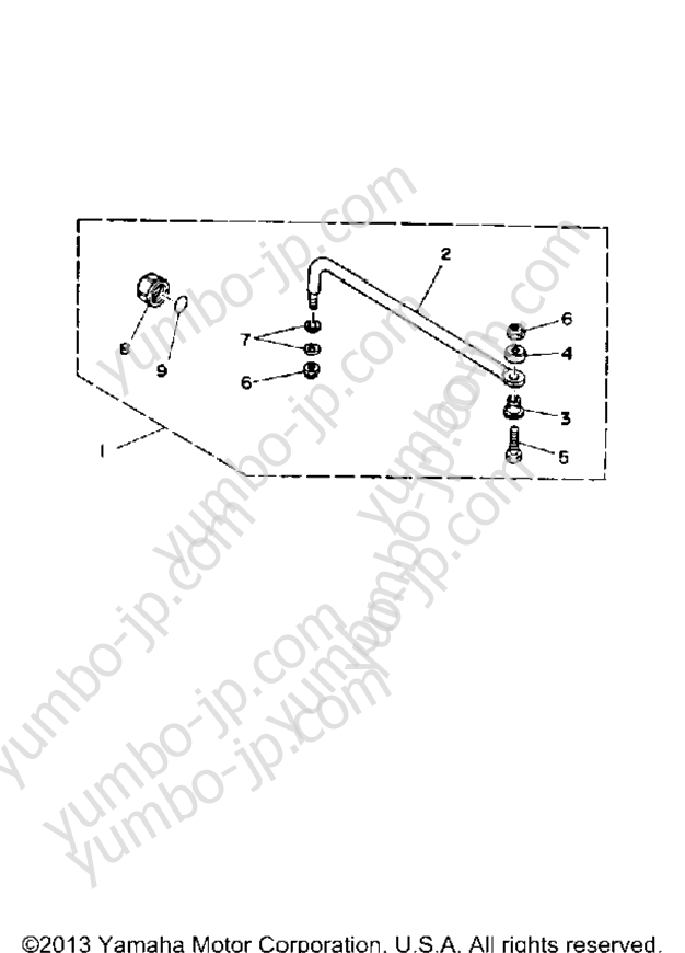 Steering Guide Attachment для лодочных моторов YAMAHA 115ETLG-JD (130ETLG) 1988 г.