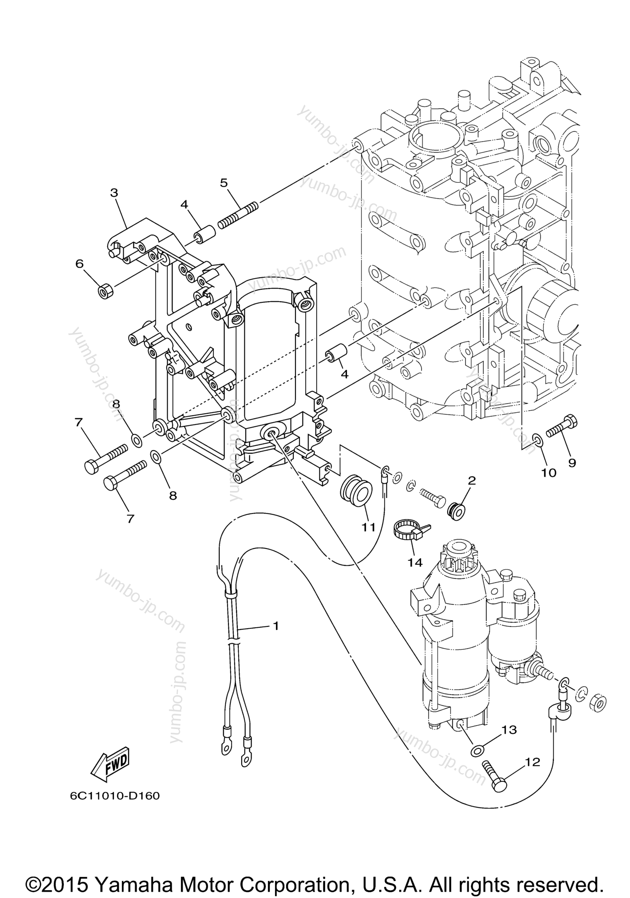 Electrical 4 для лодочных моторов YAMAHA T50TLR (0410) 2006 г.