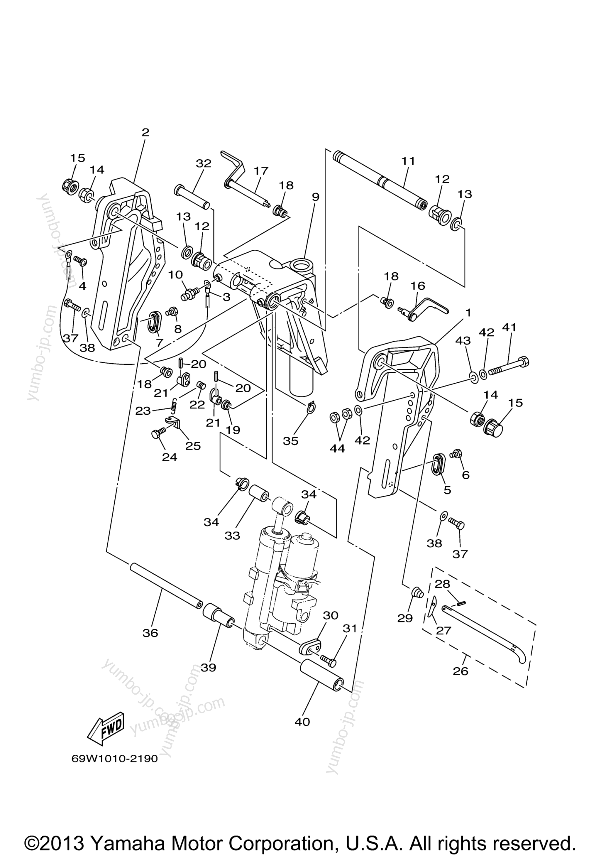 Bracket 1 for outboards YAMAHA T60TLRB 2003 year