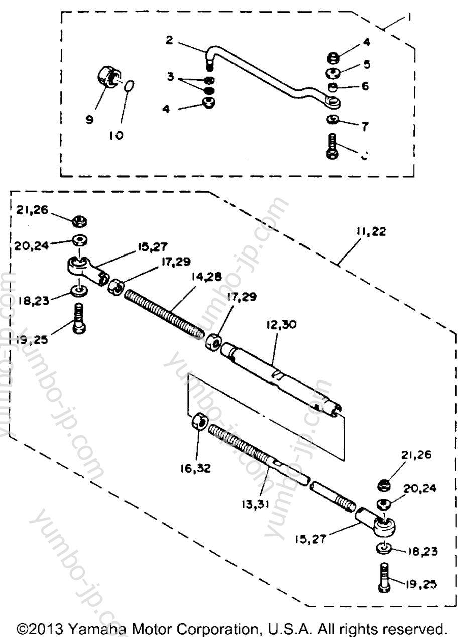 Steering Guide Attachment для лодочных моторов YAMAHA 70TLRR 1993 г.