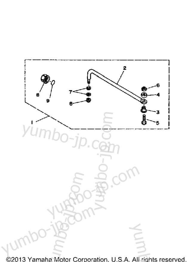 Steering Guide Attachment для лодочных моторов YAMAHA 115ETLF-JD 1989 г.