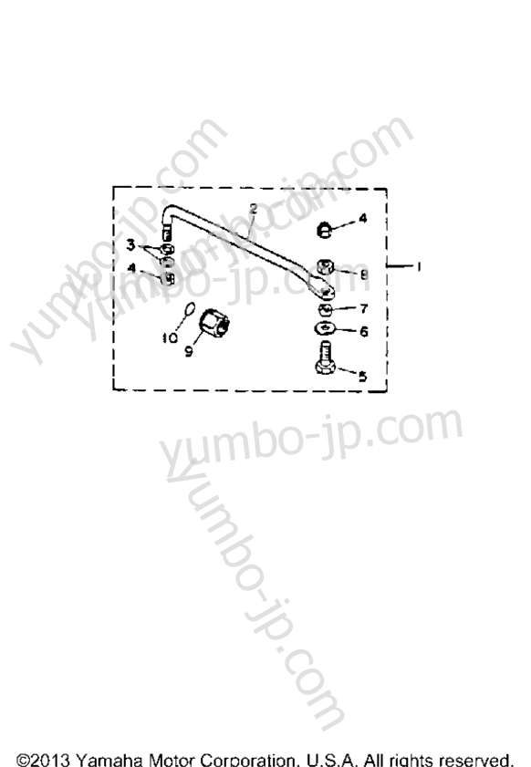 Steering Guide Attachment для лодочных моторов YAMAHA CV40ELD 1990 г.
