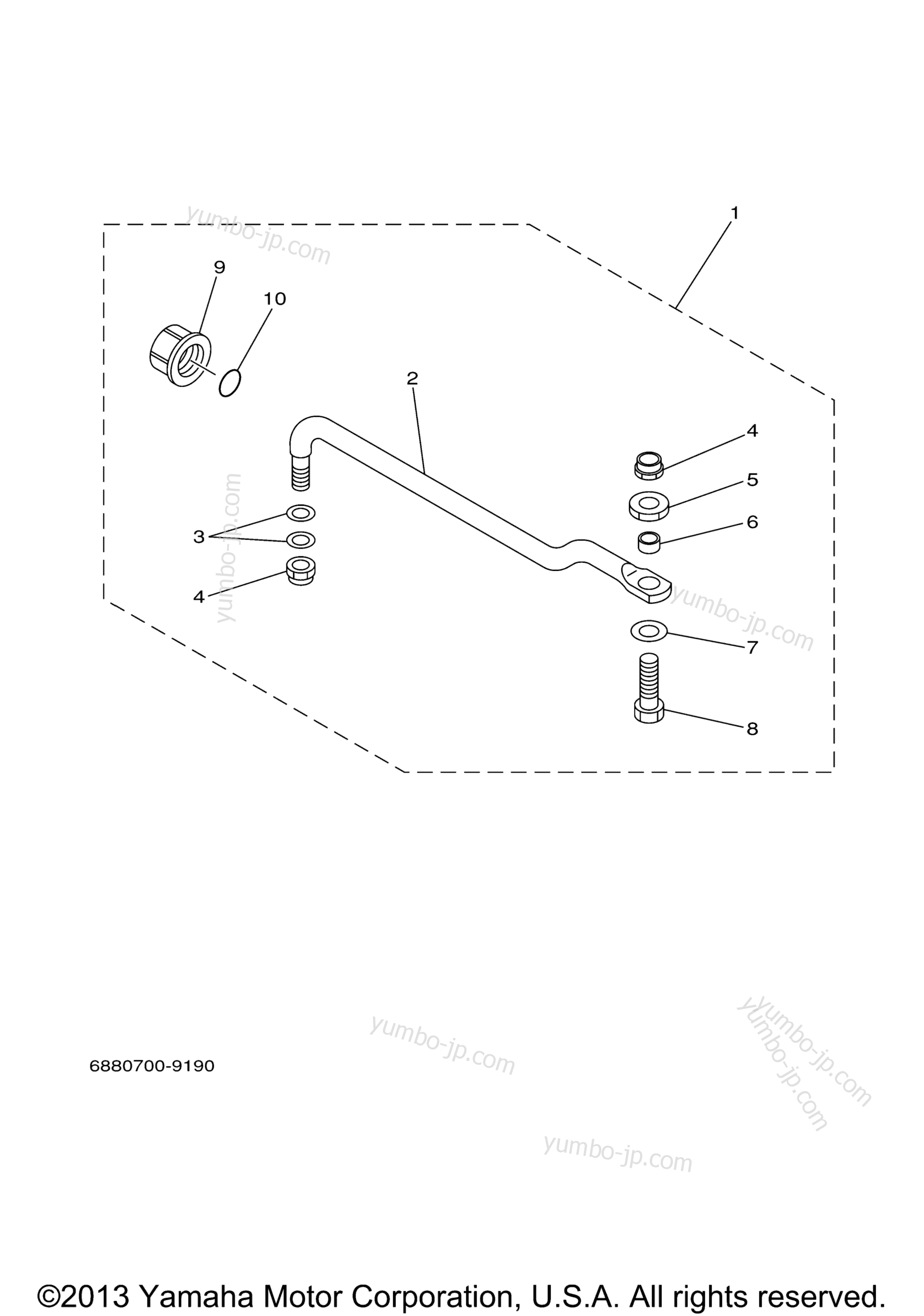 Steering Guide for outboards YAMAHA 70TLRY 2000 year