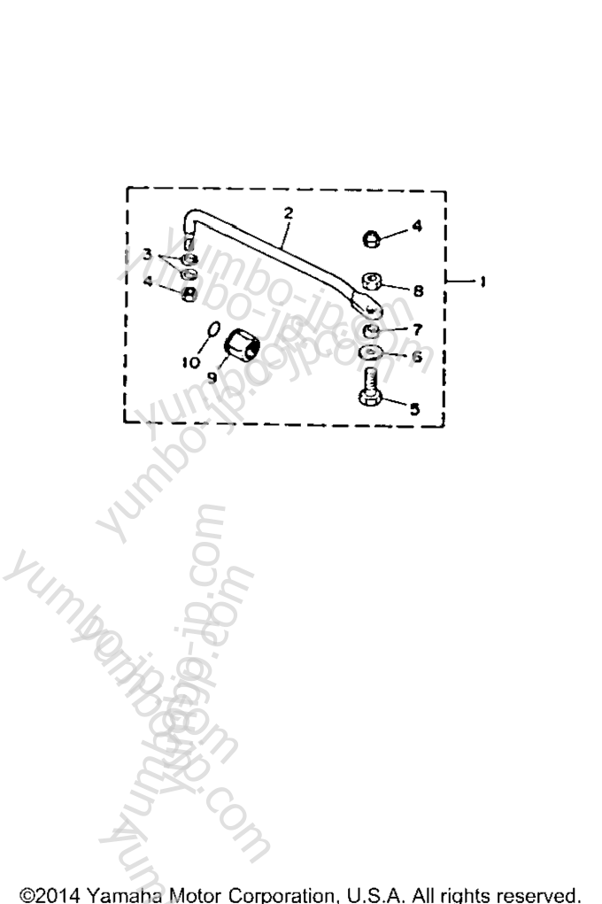 Steering Guide Attachment для лодочных моторов YAMAHA C25ELHP 1991 г.